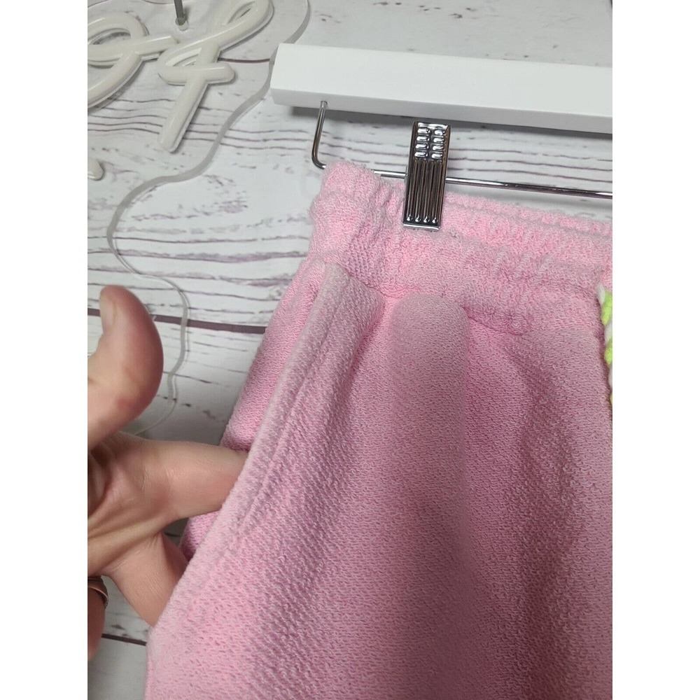FOREVER 21 Pink Barbie Graphic Beaded French Terry Joggers Womans Size Small - Picture 7 of 10